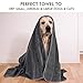 KinHwa Dog Towel Super Absorbent Pet Bath Towel Microfiber Dog Drying Towel for Small, Medium, Large Dogs and Cats 30inch x 50inch Dark-Gray