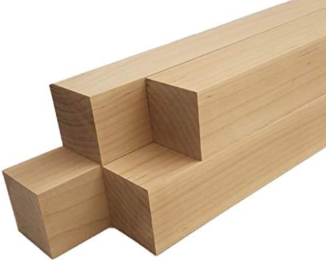 Barrington Hardwoods Maple Lumber Square Turning Blanks (4pc) (2" x 2" x 12")
