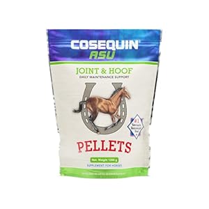 Nutramax Laboratories Cosequin ASU Joint & Hoof Pellets Joint Health Supplement for Horses – Pellets with Glucosamine, Chondroitin, MSM, and Biotin, 1200 Grams