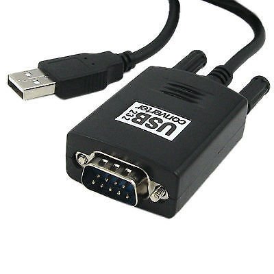 Technotech USB to Serial (RS232, DB9) Cable Adapter Converter (Black)