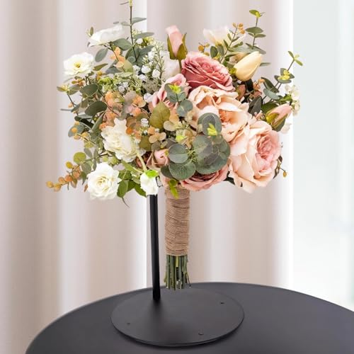 Support bouquet de fleurs réglable en métal avec base stable pour centre de table - 3