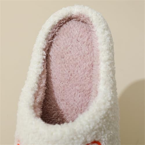 Orange Fruit Inside Slippers, Cute Butterfly Fuzzy Women Slippers, Checkerboard House Slippers for Men and Women2