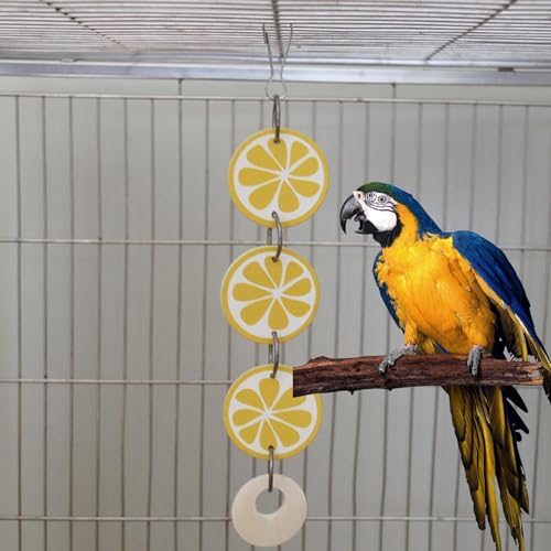 Brinquedos para mastigar pássaros,Fatias de Limão Brinquedos Periquitos Coloridos para Gaiola - Brin