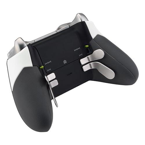 eXtremeRate Agarre de Goma para Xbox One Elite Accesorios Asa Izquierda Derecha Empuñadura Antideslizante Grip Mango de reemplazo Kit para Xbox One Elite Control-Modelo 1698 (Blanco) - imagen 7
