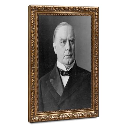 Portrait William McKinley impression sur toile 50x75 cm cadre bois
