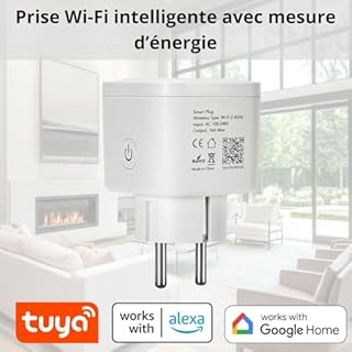 Sone Smart One Prise Connectée WiFi 16A 3680W – Smart Plug avec Mesure de Consommation Électrique – Compatible Tuya, Smart Life, Alexa et Google Home – Prise Programmable avec Timer