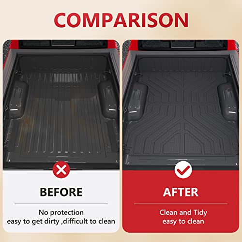 Xipoo Fit 2019-2023 Dodge Ram 1500 Truck Bed Mat 6.5 Ft Tpe Cargo Liner For 2019 2020 2021 2022 2023 Dodge Ram 1500 Accessories(6.5Ft Long Bed Mat) #TOP1
