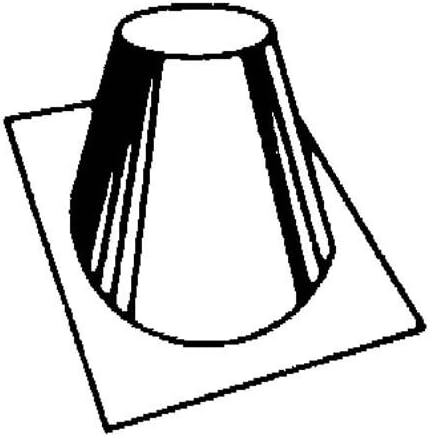 FMI V6F-10DM Roof Flashing 0-12 - 6-12 Pitch for 12 Inch Chimney Pipe for Wood Fireplace