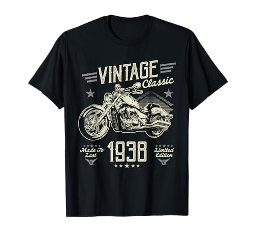87 Cumpleaños 87 Años Hombre Mujer Vintage 1938 Regalo Camiseta