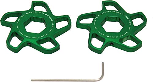 Valter Moto GRFX0107 Valtermoto Ghiere Precarico Forcella, Verde, 14 mm