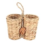 SHCMSADO Water Hyacinth Hanging Basket Flower Door Basket - Natural Woven Wall Basket for Outdoor Ga