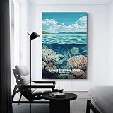 sinyumoney Great Barrier Reef Poster Leinwandbild-Druck, 