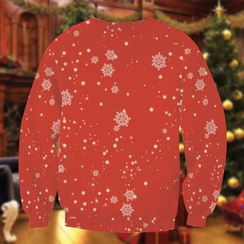 Funny Belly Unisex Ugly Christmas Jumper Sweater - Santa Jacket 3D Digital Print Sweatshirt Set 133