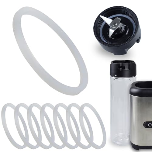 Hohitenz 8 sztuk pierścień uszczelniający do pokrywy z ostrzami kompatybilny WMFKultXMix&Go Mini Smoothie Maker – Zestaw uszczelek wymiennych do pokrywy kielicha blendera (nie pasuje do pokrywy To-Go)