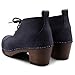 Sandgrens Handmade Swedish Wood Clogs for Women, High Heel Boots US 7 | Chukka Cap Toe Navy DK, EU 38