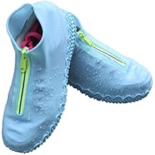 KOMBIUDA 1pair Skid Silicone Shoes Cover Reusable Outdoor Protective Rain Boot Covers for Hiking Cycling and Camping Easy to
