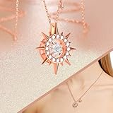 FEIKFEIZ Collar de moissanita para mujer, colgante, diamante...