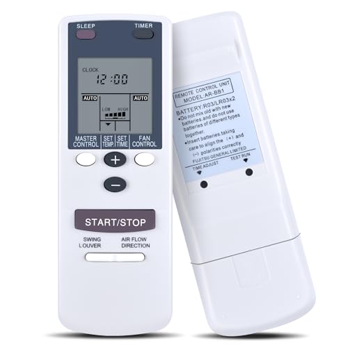 WKOLF Nuevo juego de control remoto de repuesto para aire acondicionado AR-BB1 para aire acondicionado Fujitsu AR-BB1 AR-AB10 AR-DB5