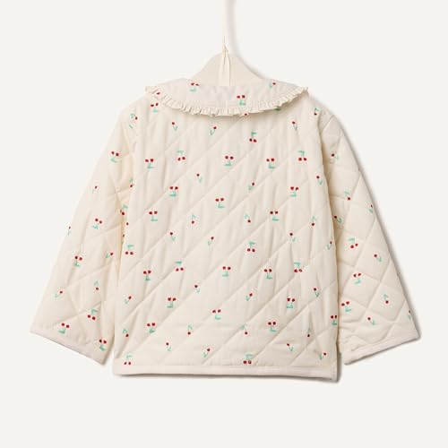 Image of Amazon Essentials x Sofia Grainge Toddler and Baby Girls' Midweight Quilted Field Jacket with Ruffle