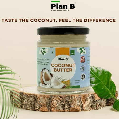 Image of Plan B Pure Coconut Butter 200g | Keto-Friendly, Cold-Pressed, No Added Sugar, Gluten-Free | All-Natural Superfood for Cooking, Baking & Spreads