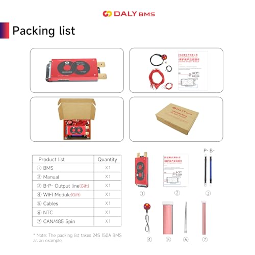 Image of DALY Smart BMS 8S 24V 150A LiFePO4 with WiFi Bluetooth Module CAN RS485