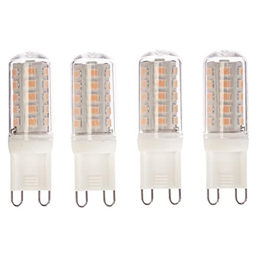 G9 LED Dimmbar Leuchtmittel 5W Ersatz für 40W 50W Halogenlampe - Warmweiß 2700K Led glühbirnen - G9 Sockel Led Birne Lampe, 400LM,AC 220-240V, 4er Pack [Energieklasse A +]
