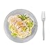 Restaurantware Moderna 7.3 Inch Disposable Forks 250 Recyclable Plastic Cutlery - Crack-Resistant For All Types Of Meals Silver Plastic Party Forks