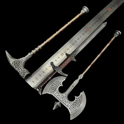 crafthand Handmade Game Set of 3 Skyrim Weapon Box Metal Knife Steel War Hammer Greatsword Gaint Axe Knife Collection Cosplay Prop Desktop Decoration - Thumbnail 3