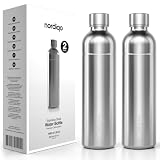 Nordiqo 1L Bouteille Inox pour Aarke Carbonator 3, SodaStream Duo, Terra