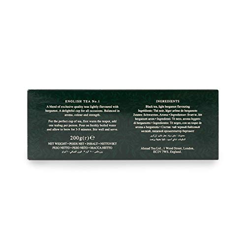 Ahmad Tea English Tea No. 1, Té Verde, 200g, 100 Tea Bags - Imagen 4