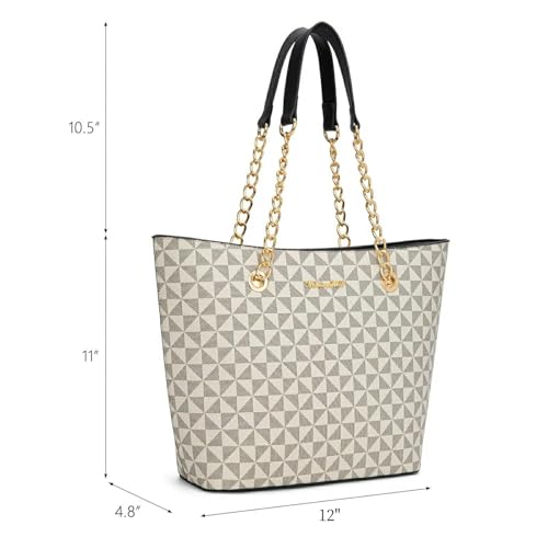 Image of Handbags for Women Chain Shoulder Vegan Leather Tote Bag Top Handle Handbag