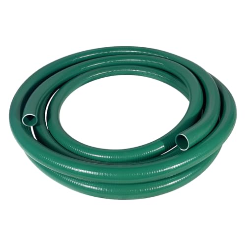 Gloxco Green PVC Suction Hose, 2 in ID, 40 ft