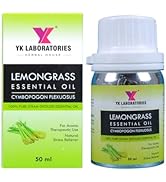 YK LABORATORIES Lemongrass Essential Oil Natural | Therapeutic Grade &amp; Undiluted - 50ml