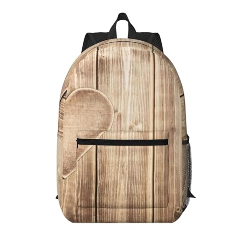 Sac à dos d'école imprimé cœur idéal pour le lycée et l'université