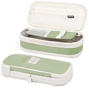 Mamowla Pencil Case for Girls, Big Capacity Large Pencil Case Pen Cases Portable Office Stationery Makeup Bag Pouch…