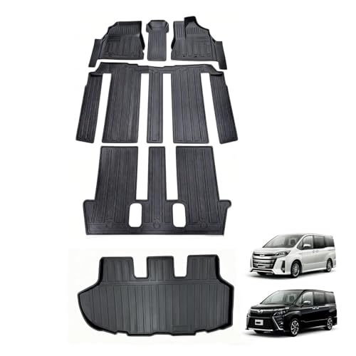 Autofuura �g���^ �V�^ ���H�N�V�[ /�m�A80�n �ԗp �t���A�}�b�g+���Q�b�W�}�b�g 7�l����p 6�_�Z�b�g TOYOTA VOXY NOAH �t���A�}�b�g �J�[�}�b�g3D���̃J�[�}�b�g �h�� ����h�~ TPE�f�� �h�� ���ϋv�� �ȒP�g�p ��