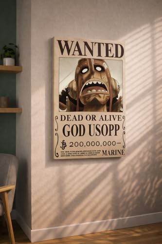 Image of God Ussopp Wanted Poster - A3 Size Wall Art Prints (300 GSM Matte Finish) L-42CM X W-30CM | 0ne Pieece Anime Wall Art | Legendary Sniperking Pirate Bounty Design | Premium Matte Anime Print | Otaku Room Decor | BOND VERSE