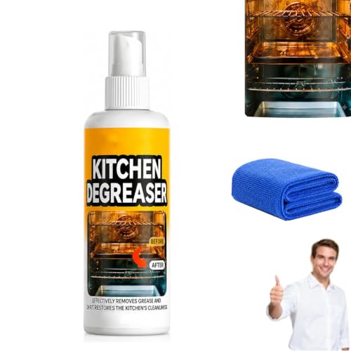 Apiastar Greasekiller Spray for Grill Kitchen Degreaser Greasekiller BBQ Spray Grease KillerSpray Grill Cleaner Grill Degreaser For OutdoorGrill Outdoor Use (1PCS 120ML)