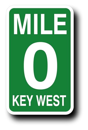 Image of Mile 0 Key West Vinyl Decal Sticker, Exterior Grade (3 inch)