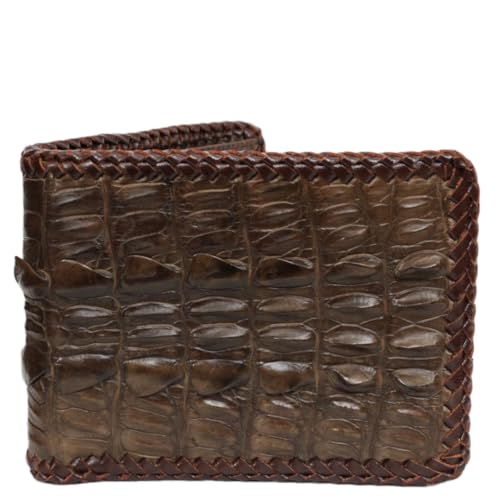 ThanhVinh Handmade 100% Genuine Crocodile Skin Leather Bifold Wallet for Men S021