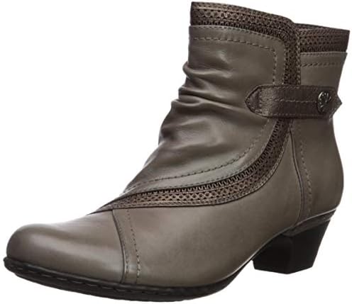 Cobb Hill Women's Abbott Panel Boot Ankle, Grey Lthr, 8 M US