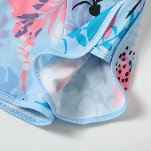 Image of DREAM BUS Toddler Girls One Piece Swimsuits with Boyshorts Little Girls Bathing Suit Summer Swimwear for 18M-6Y