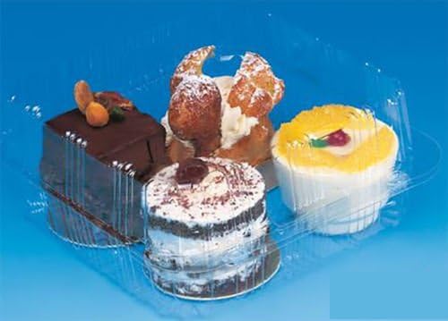Large Plastic Disposable Clear Box - Salad Cake Muffin Pastry - 50pcs - CB2199