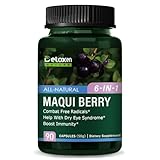 DetoxenNATURE Maqui Berry Power Capsules for Dry Eye Syndrome & Combat Free Radicals with Eyebright Herb Lutein Extract, Adaptogens Herbal for Boost Immunity with Zeaxanthin Blueberry. 90 Count