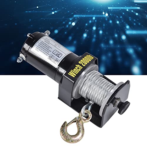 Kits de guincho de corda sintética elétrica, ganchos elétricos de liga de aço, dispositivo de freio