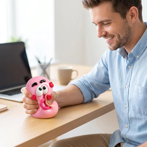 ZXTGBQ Squishy avec Visage Jouet, Squishy Anti Stress, Squishy Kawaii, Jouet Sensoriel Anti-Stress Retour Lent, Fidget Toy pour Soulager l‘Anxiété et Le Stress pour Adultes – vue 5
