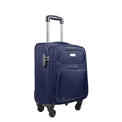 Trolley para Equipaje de Mano, semirrígido, extensible, 4 ruedas giratorias, para compañías lowcost ORMI 214 Azul Blu 50cm XS