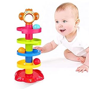 Baby speelgoed voor 9 12 18 maanden Ball Drop en Roll wervelende toren 5 laag, peuter educatief speelgoed Montessori…