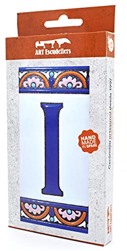 ARCO GRANDE 5,86" x 2,91" Handpainted House Letter Tiles for Signs, Addresses and Names - Design I