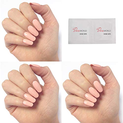 Bluesky Peach Nude Nail Polish - A95 Spring Summer Pastel UV/LED Soak Off Gel Nail Polish 10ml + 2 Diva World ® Shine Wipes for FREE